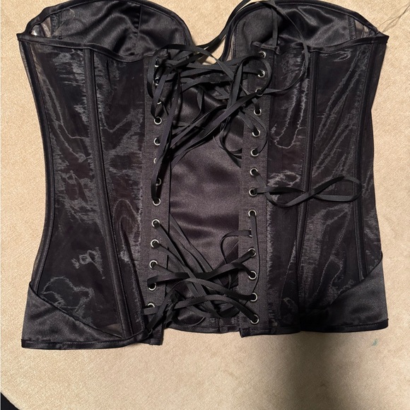 Perfect Corset Satin Bustier in Deep Purple - Picture 5 of 6